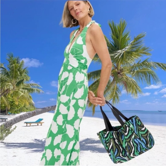 DVF Disco Zebra Green Tote Bag - Picture 2 of 11